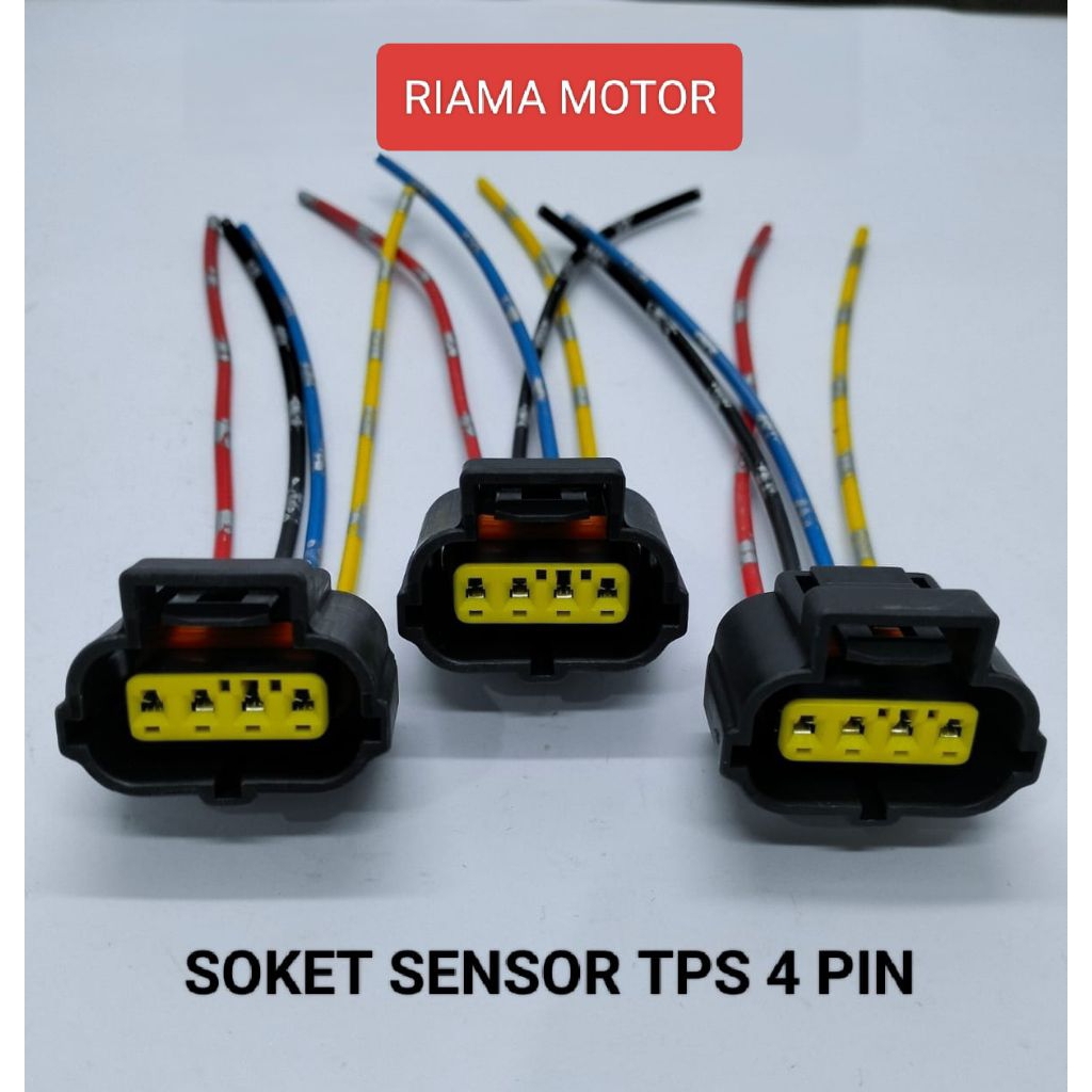 SOKET SENSOR TPS 4 PIN UNTUK MOBIL UNIVERSAL, TWINCAM, CORONA, COROLLA GREAT, ALL NEW COROLLA GREAT,