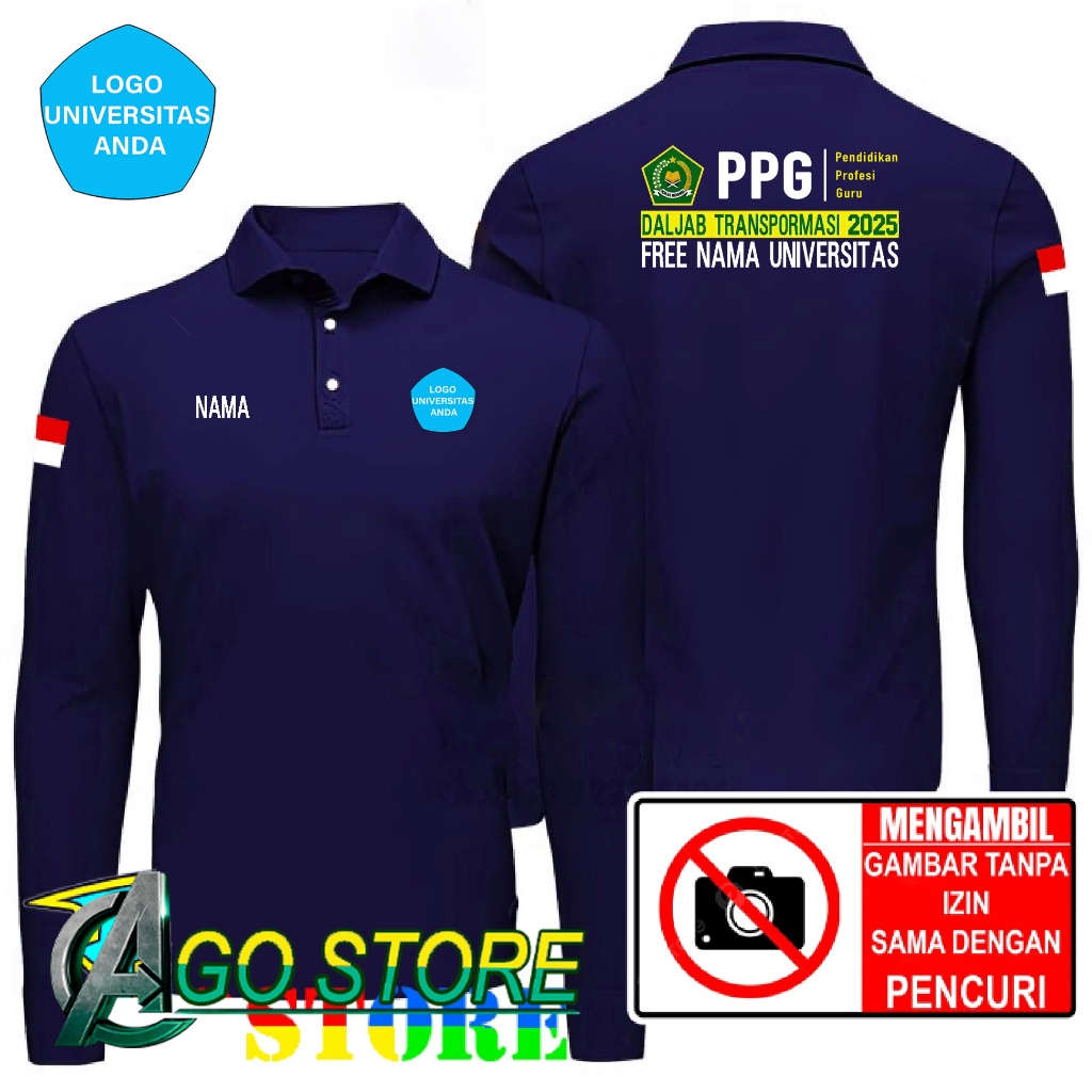 Baju Kerah Model Polo Kerah Kaos Kerah PPG DALJAB TRANSFORMASI 2025 Kaos Wangky Unisex SABLON DTF AG