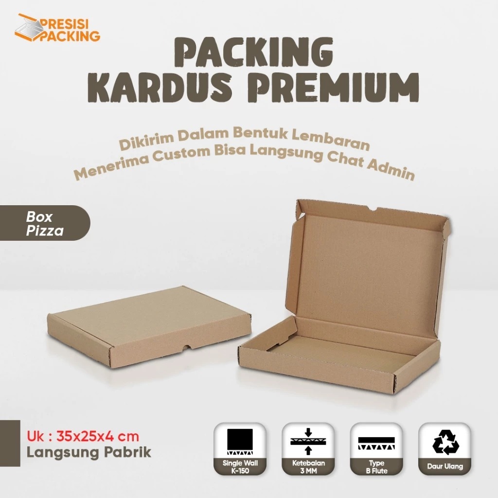 Box 28x23x4 Model Pizza Landscape Kardus / Box / Karton / Polos / Kemasan / Packing / Kotak