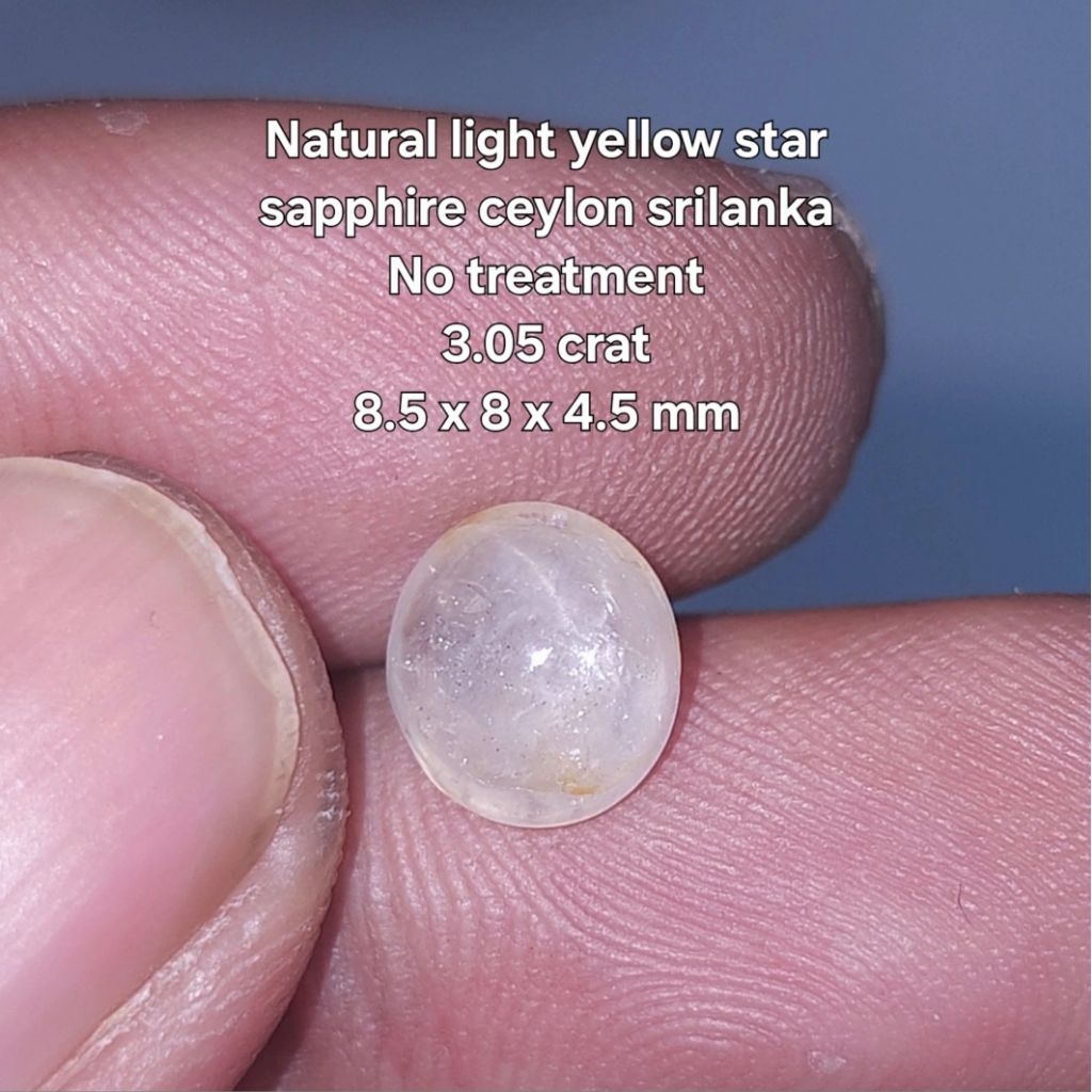 natural light yellow star sapphire ceylon safir srilanka no treatment