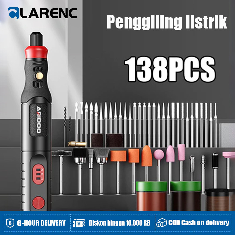 ✨COD✨Bor Mini Grinder Set Mesin Ukir Poles Gerinda Listrik Alat Ukir Grafir/ Alat Ukir Kayu /Alat Am