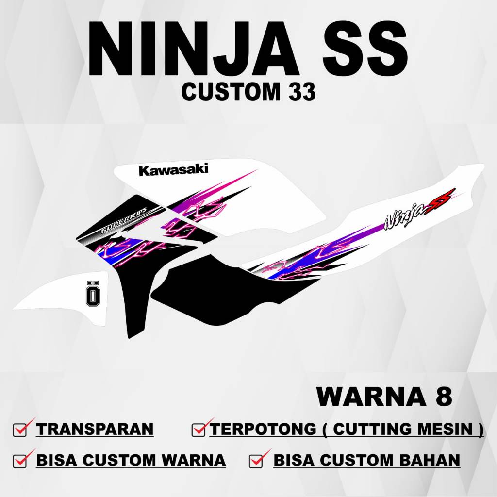 Stiker Ninja SS / Striping Ninja SS / Stiker Sticker Decal Transparan Ninja SS custom 33