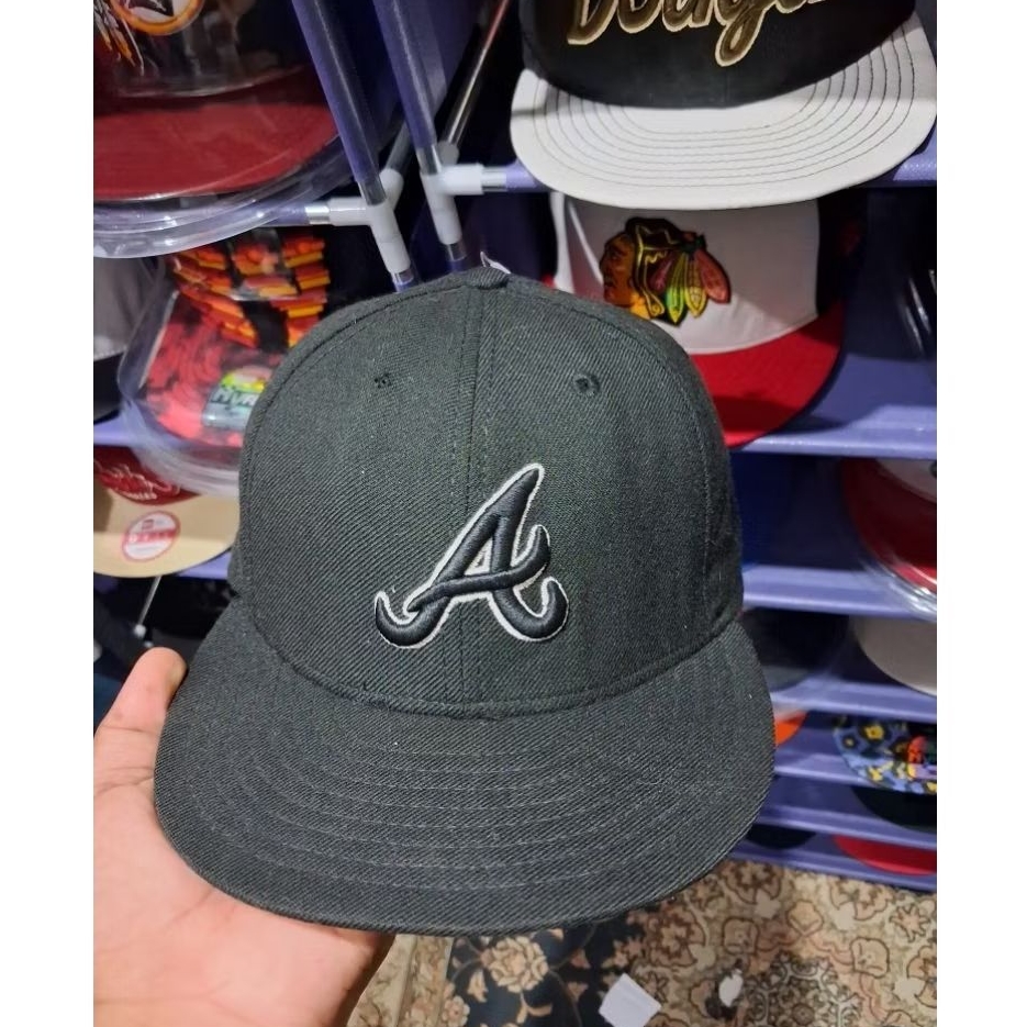 topi new era atlanta braves black