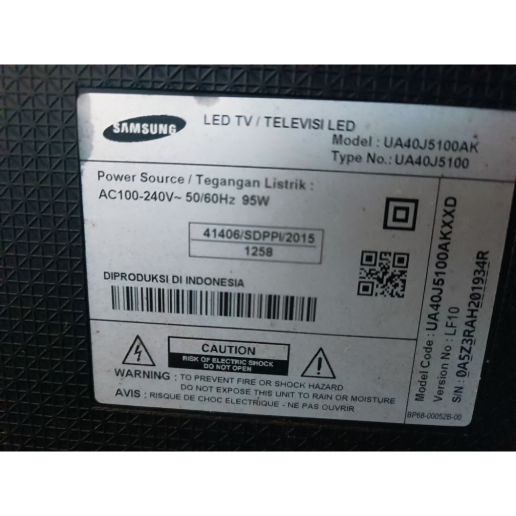 sperpart Samsung tv LED 40in