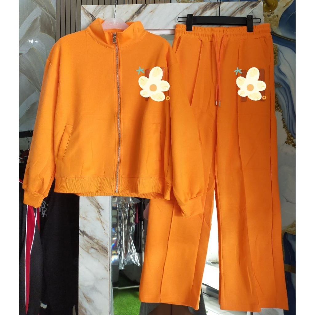 setelan kaos wanita dewasa / setelan celana