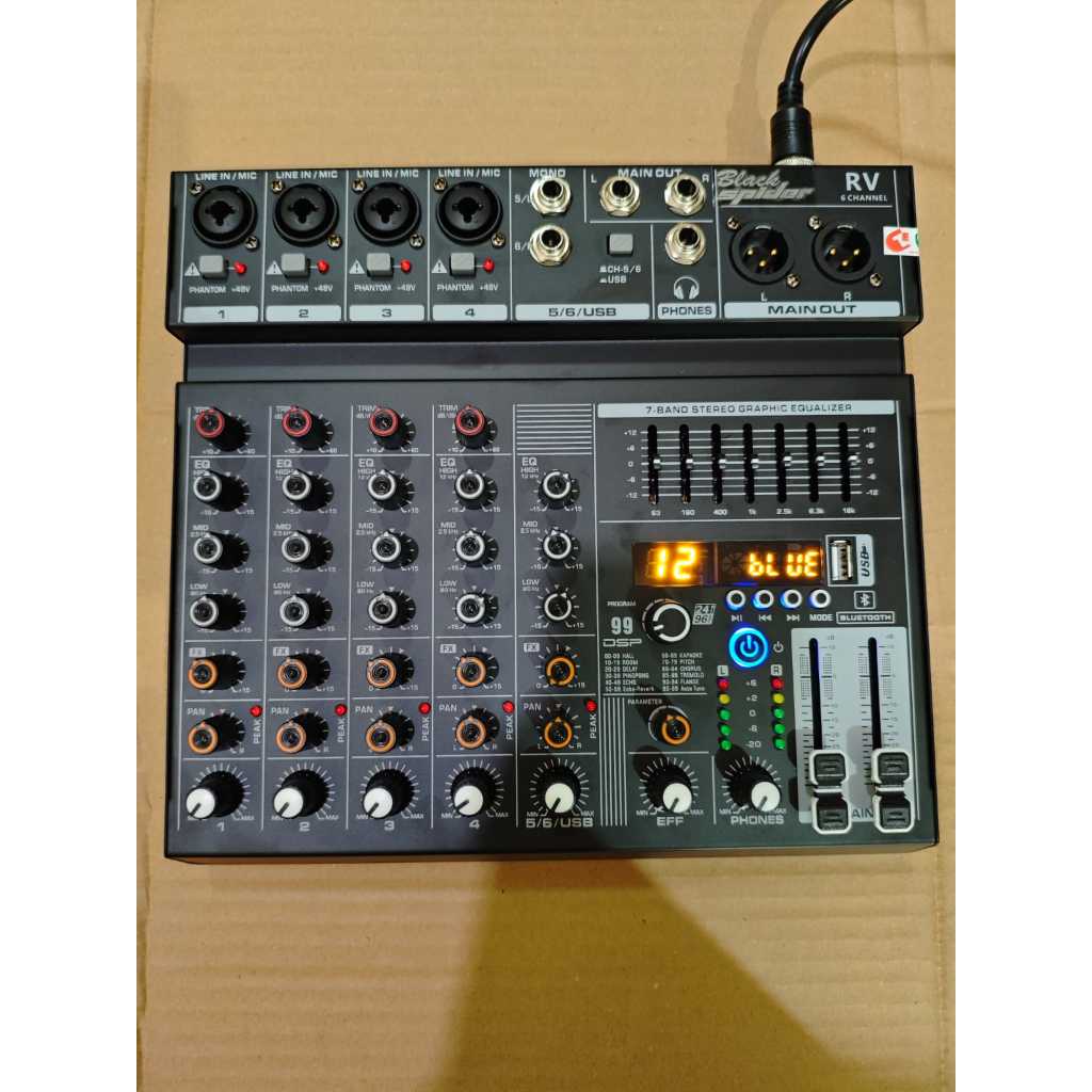 Mixer Black Spider RV 6 Channel Mixer 6 Channel Blackspider Original Termurah Mixer 6 Channel