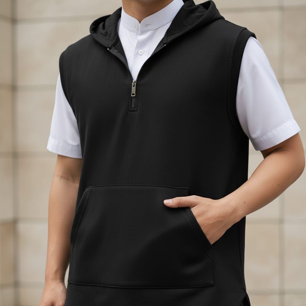 Rompi Sholat Pria hoodie, rompi hoodie / Rompi Pria