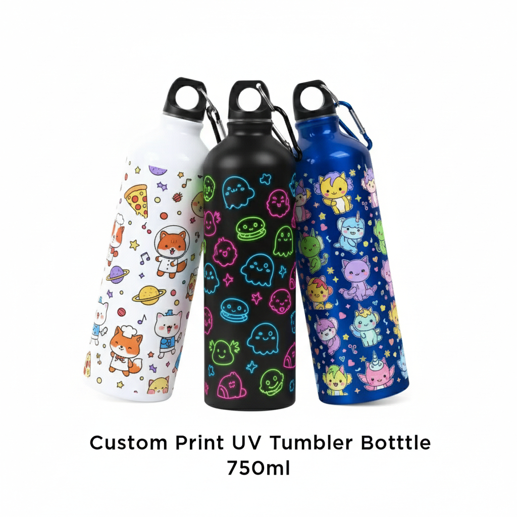 Custom Tumbler Sport Nama / Logo Kado Ulang Tahun / Souvenir / Graduation / Anniversary 750 ML