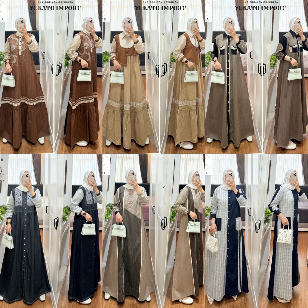 Gamis & Long Tunik Syaina By Semut Ori Terbaru (Ready)