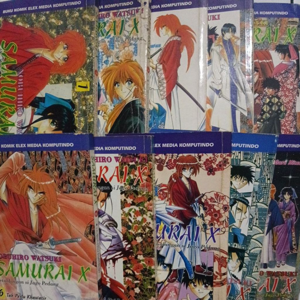 komik samurai x set vol 1 - 10 nobuhiro watsuki bekas