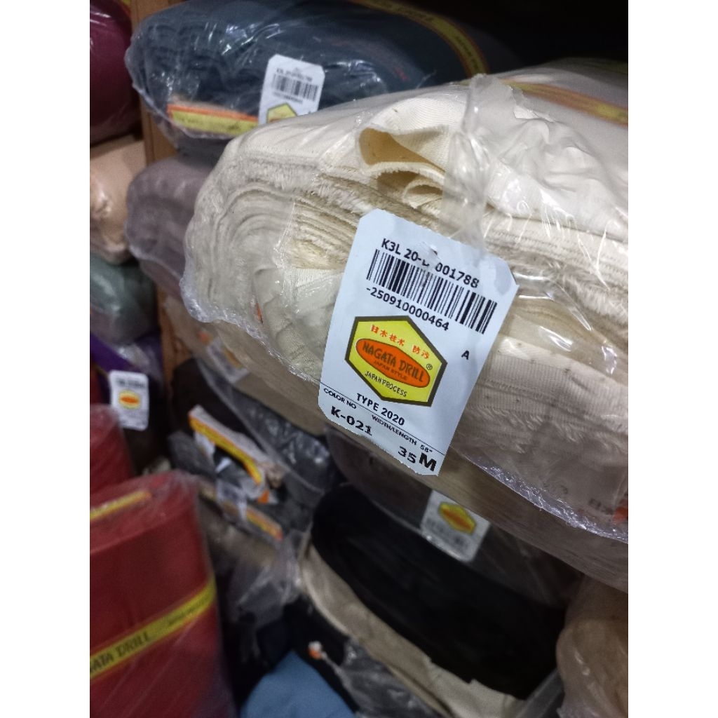 (PROMO) K-021 NAGATA DRILL 1ROLL KAIN DRILL JAPAN DRILL HALUS TEBAL SERAGAMAN SEKOLAH UNIVERSITAS PE