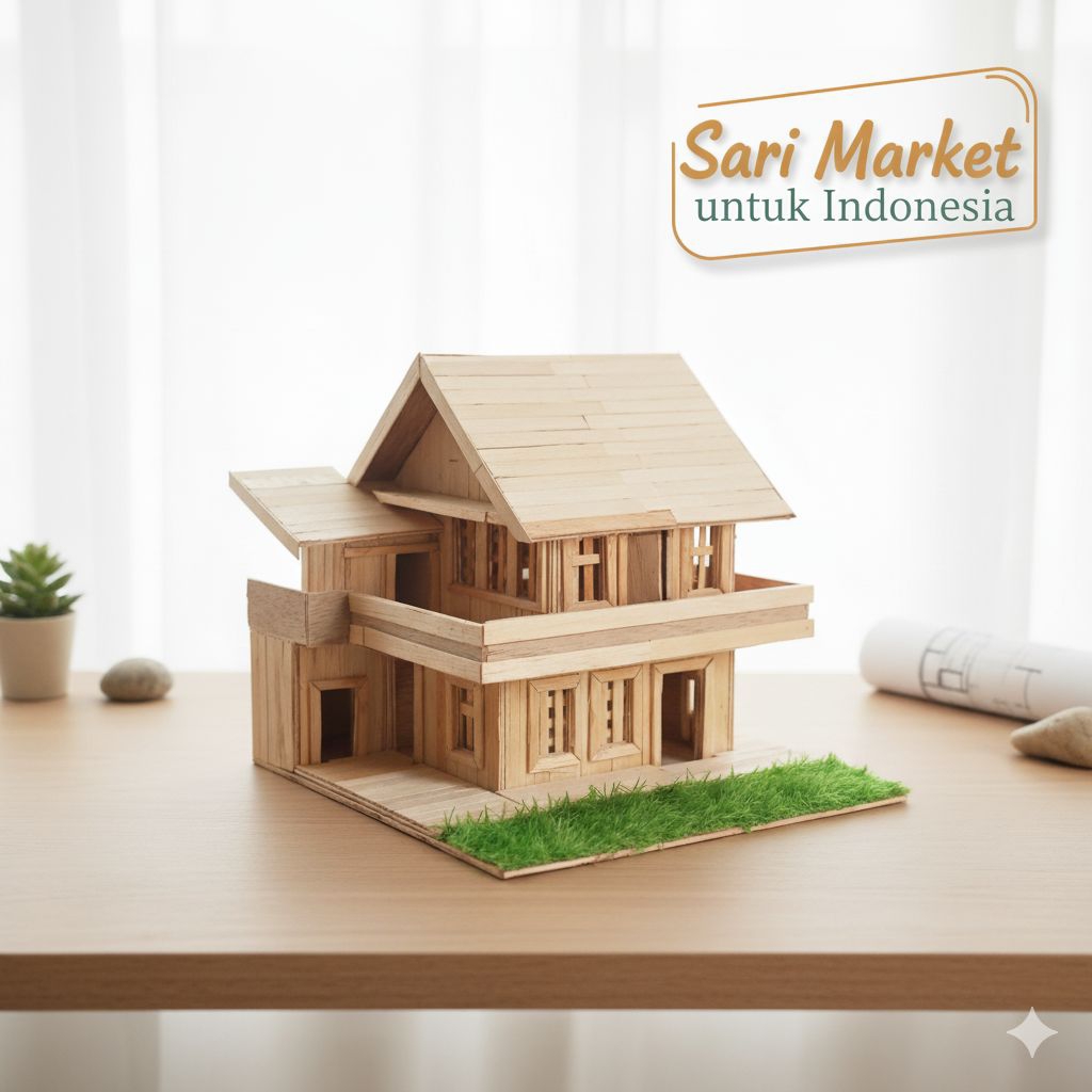 miniatur rumah tradisional mewah