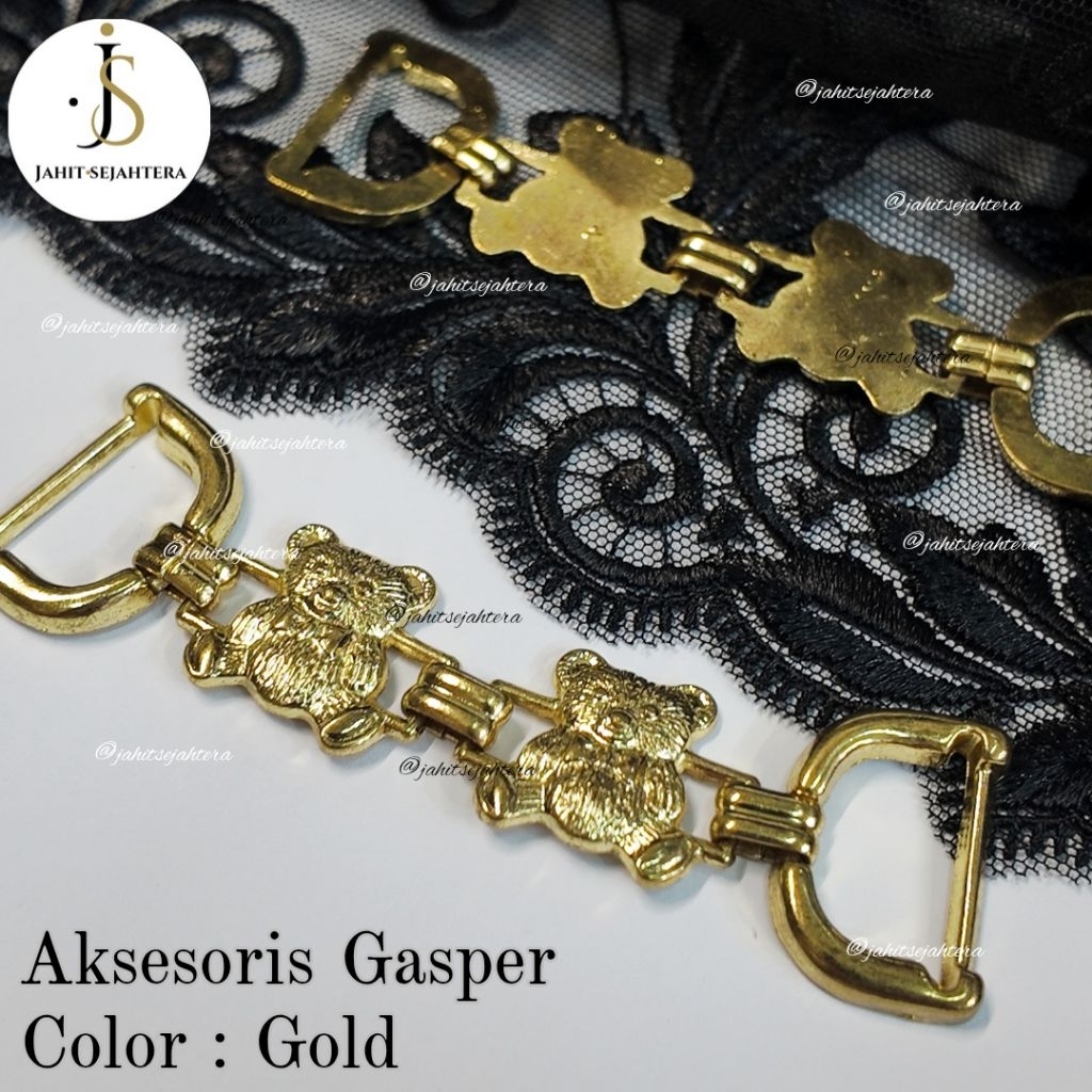 Aksesoris Baju Gasper Rantai Tali Pinggang - Kombinasi Baju // Emas [ 2 Biji ]