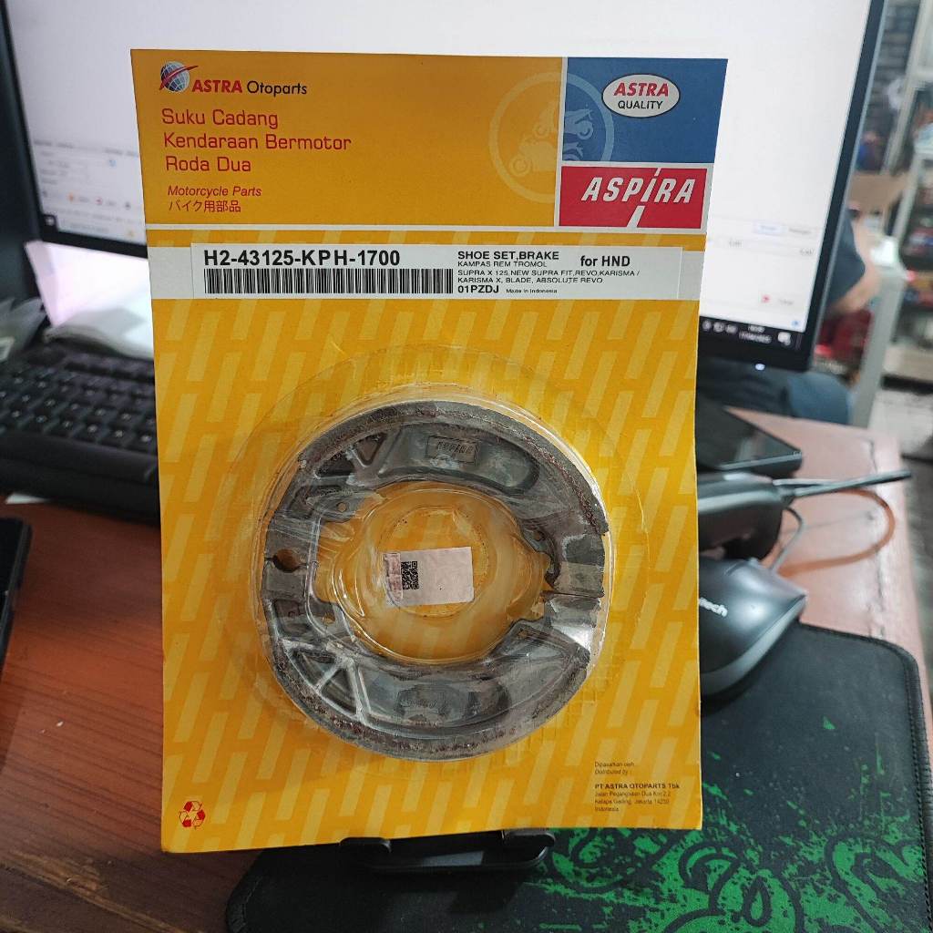 KANVAS KAMPAS REM BELAKANG HONDA KARISMA SUPRA X 125 REVO SUPRA FIT NEW REVO ABSOLUTE ASTRA ASPIRA
