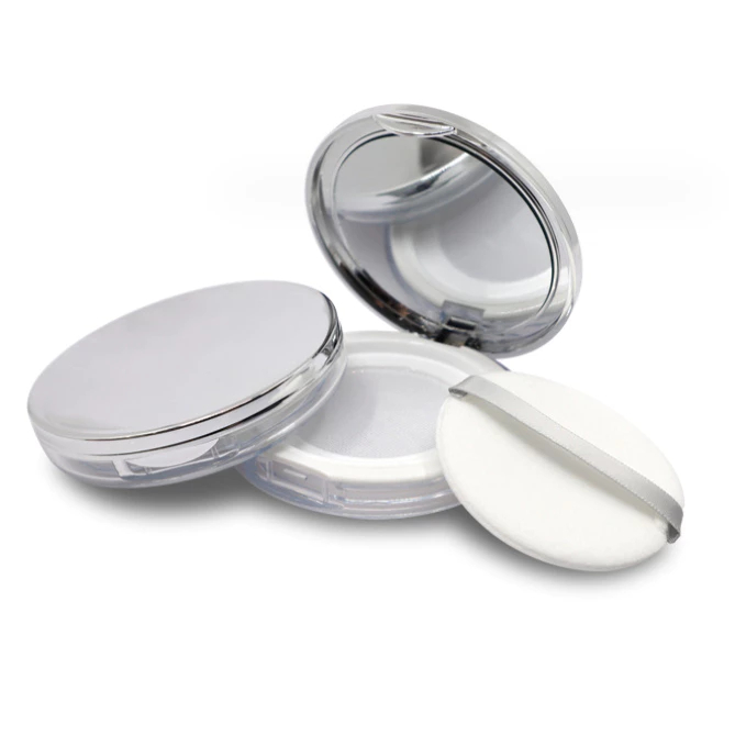 Tempat Bedak Isi Ulang Travel Dengan Cermin Sponge Powder Case