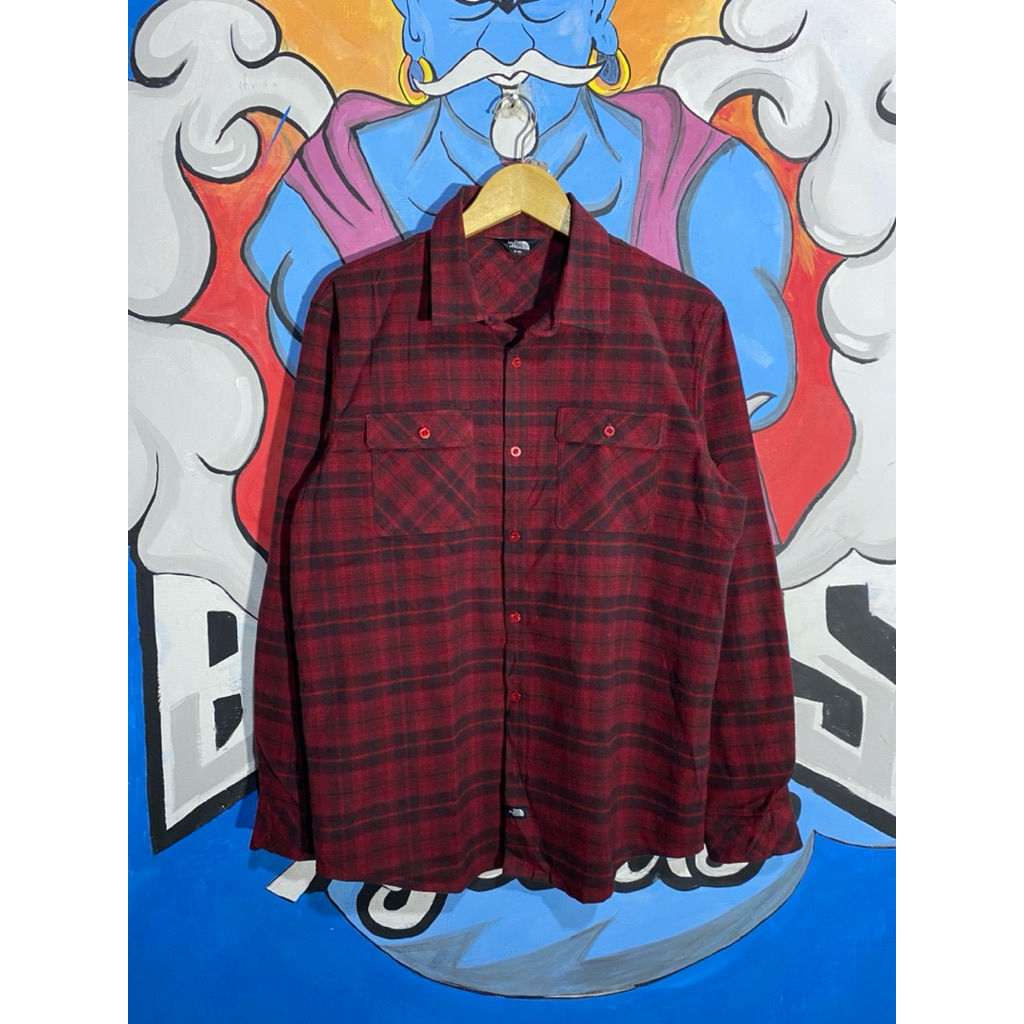 kemeja flannel the north face