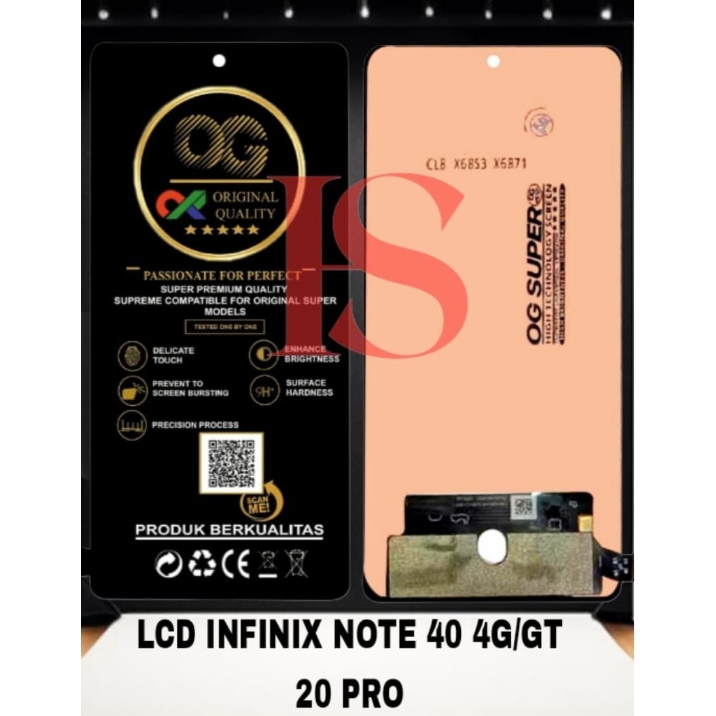 LCD INFINIX NOTE 40 4G FULLSET TOUCH SCREEN LCD INFINIX NOTE 40 4G/GT 20 PRO LCD ORIGINAL
