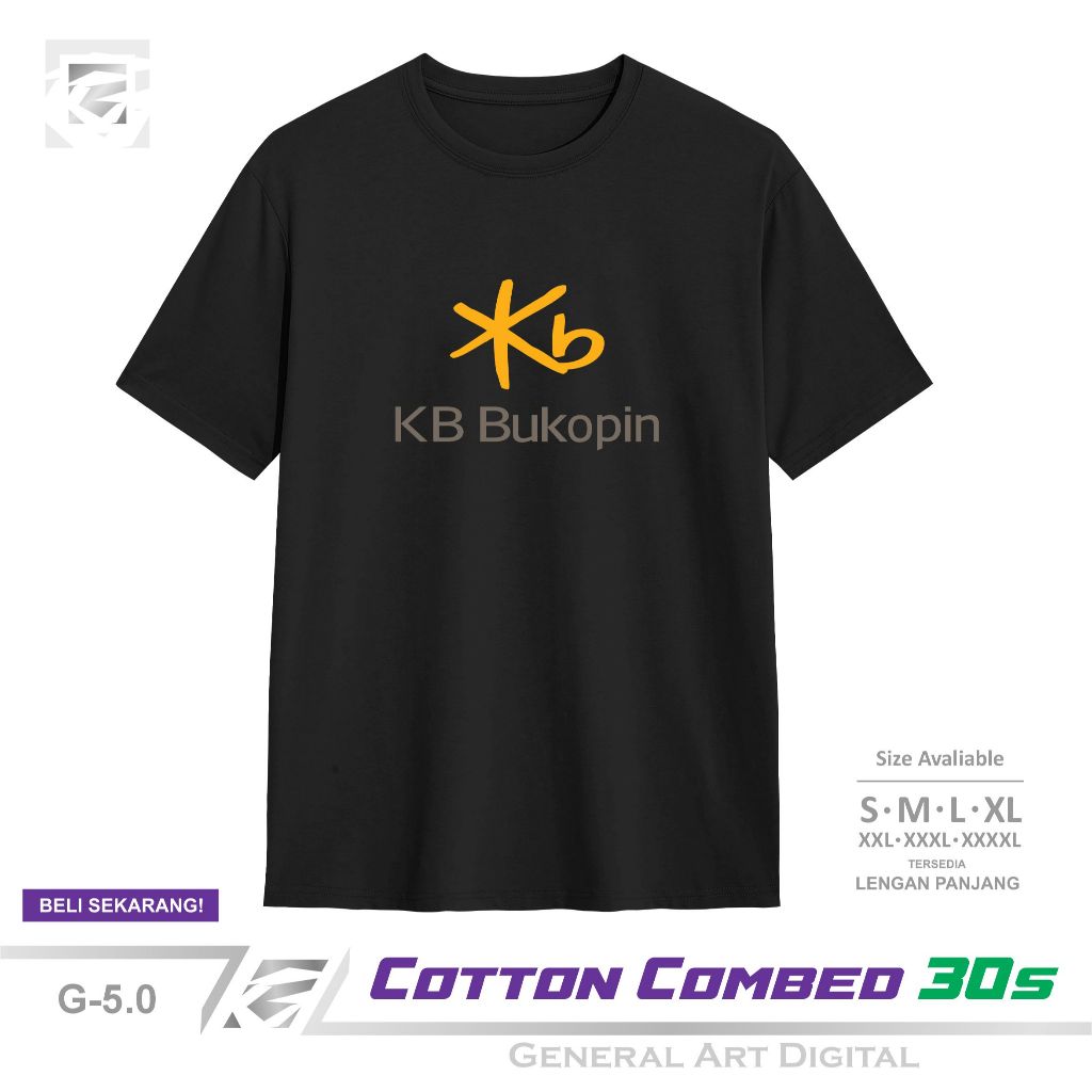 Baju Kaos KB Bukopin T-Shirt Pria Wanita Premium 100% Katun Combed