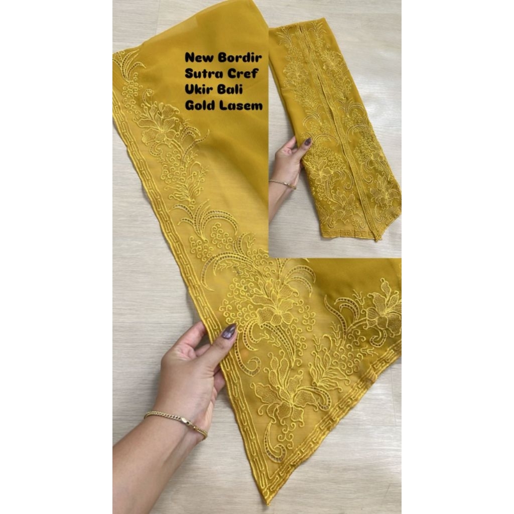 KAIN KEBAYA SUTRA CREPE BORDIR BALI