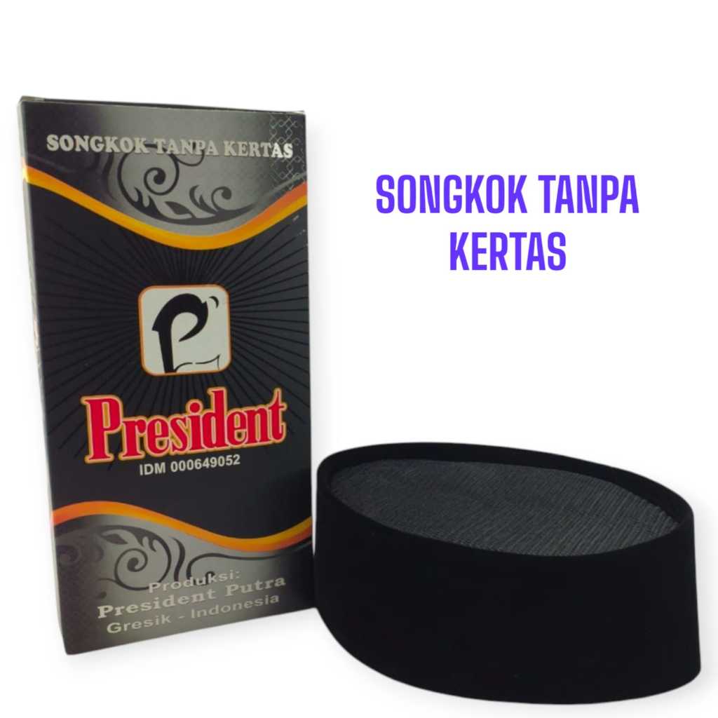 PRESIDENT Songkok Full AC Tanpa Kertas Peci Full AC Tanpa Kertas