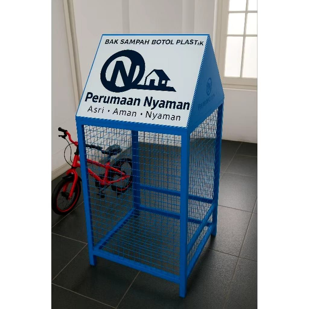 Tempat sampah daur ulang botol plastik