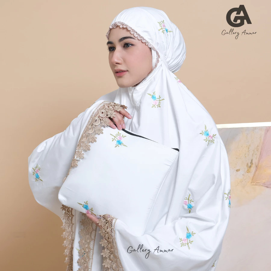 Mukena Dewasa Bahan Adem Dan Jatuh Bordir Katun Safia