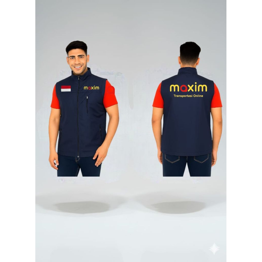 Rompi Ojol Driver Maxim/Rompi Motor Bahan Parashut/Tersedia Polosan Untuk seragaman