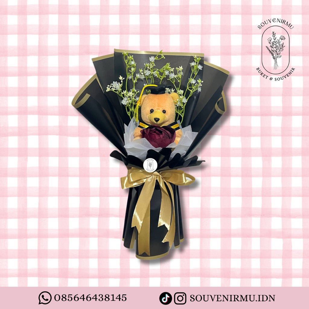 Buket Wisuda Boneka | Graduation Bouquet (bisa instan Surabaya-Sidoarjo)