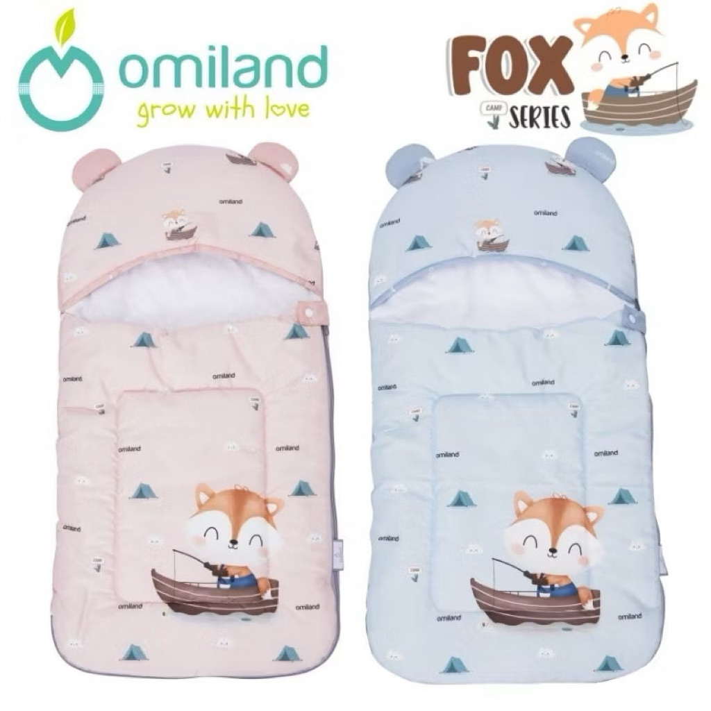 omiland sleeping bag fox series kasur bayi selimut bayi kantong tidur bedong
