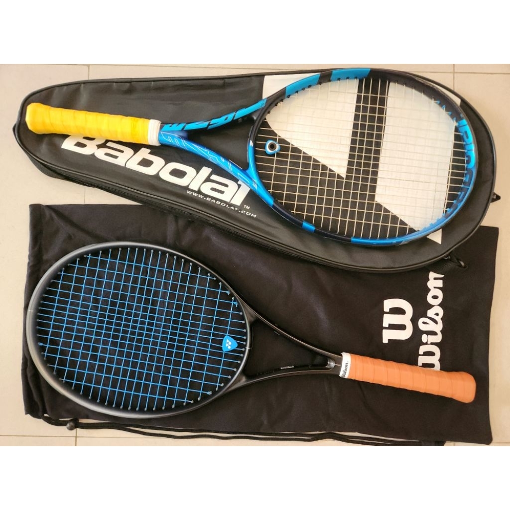 Paket Raket Tenis Preloved Babolat Pure Drive Lite Gen 10 + Wilson RF Pro 300  | Original + Bonus Ta