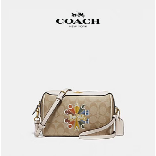Coc Bennet Crossbody bag in signature with Radial Rainbow tas selempang wanita 76628 gd