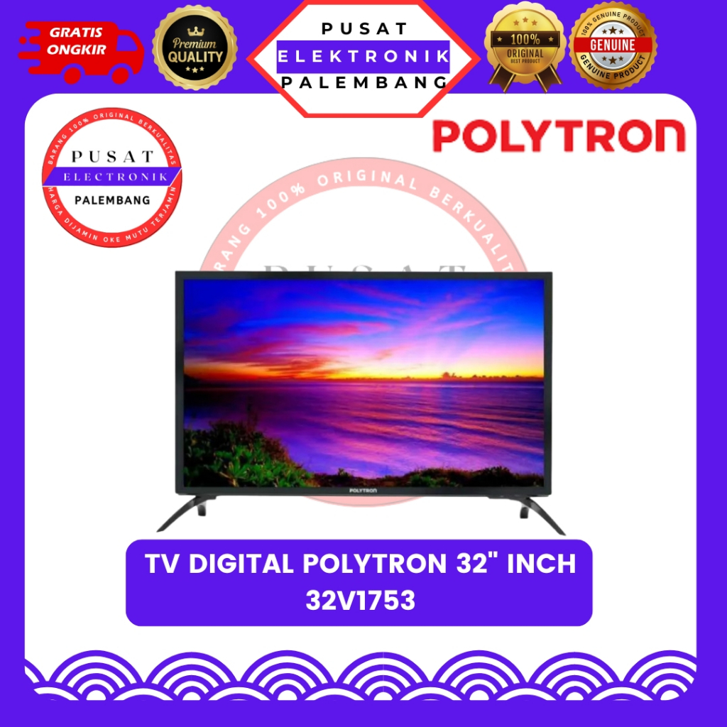TV DIGITAL 32 INCH POLYTRON PLD32V1753 TV DIGITAL 32" PALEMBANG