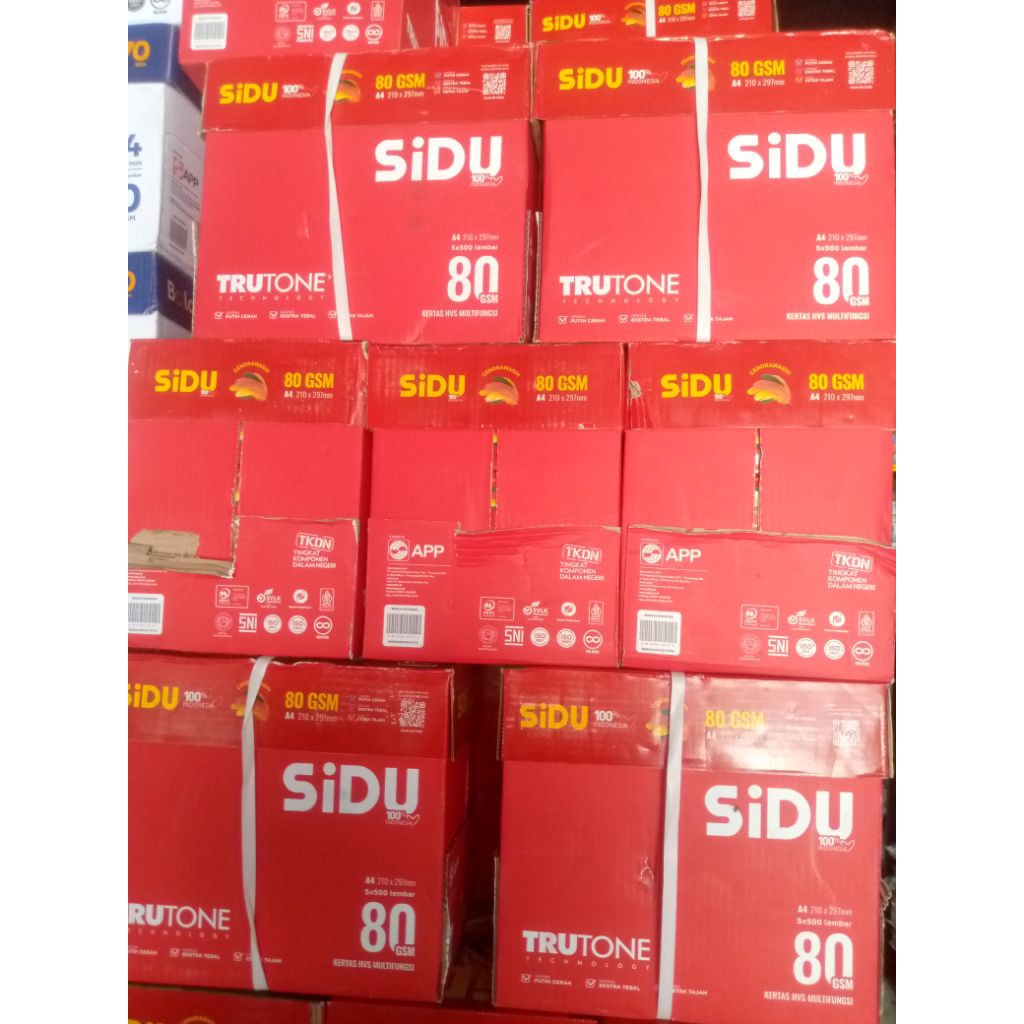( COD) kertas HVS A4 tebal/Rim merek SIDU merah