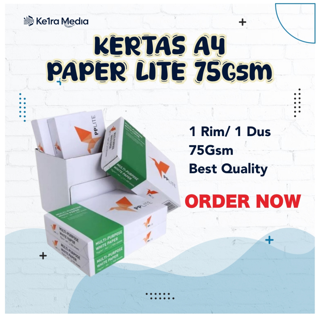 Kertas HVS A4/F4 75 Gram Pplite 1 Box A4 5 Rim/ 1 RIM
