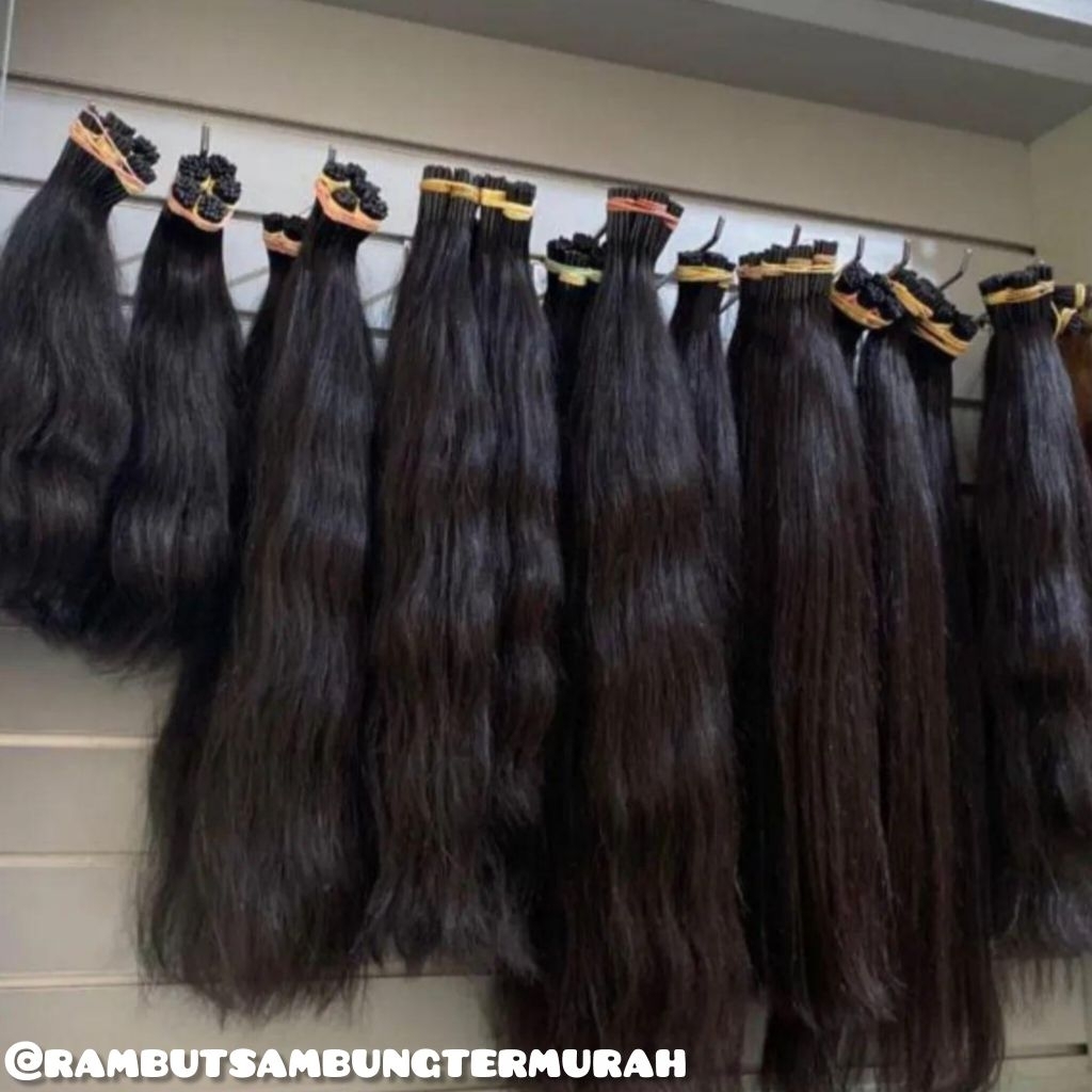 Hair extension rambut sambung 60cm warna Beseller 100% rambut asli no campuran