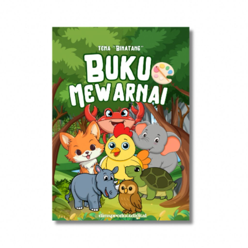 BUKU MEWARNAI ANAK “Tema Binatang” (Dalam bentuk file pdf)
