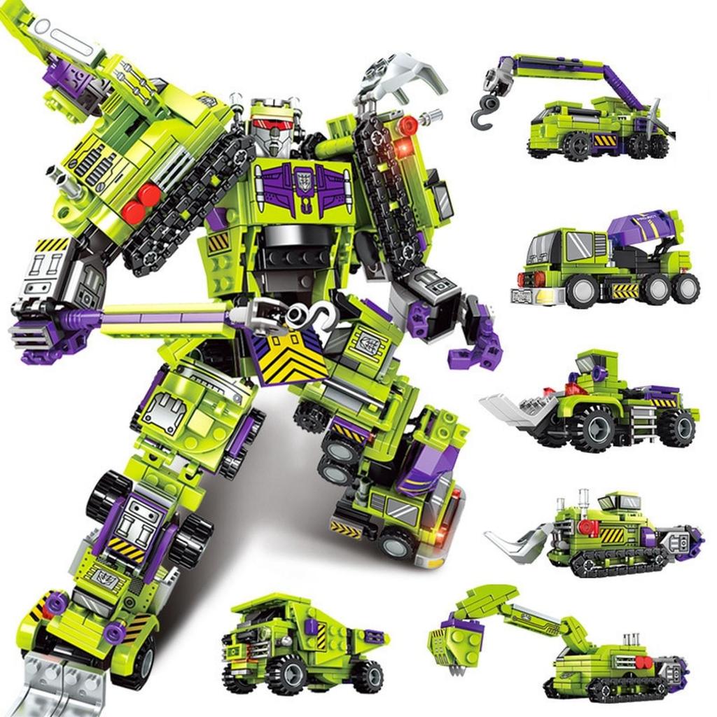 Sembo Robot 6in1 Hijau 103081-103086  Alat Kontruksi Bangunan Lengkap Harga Murah