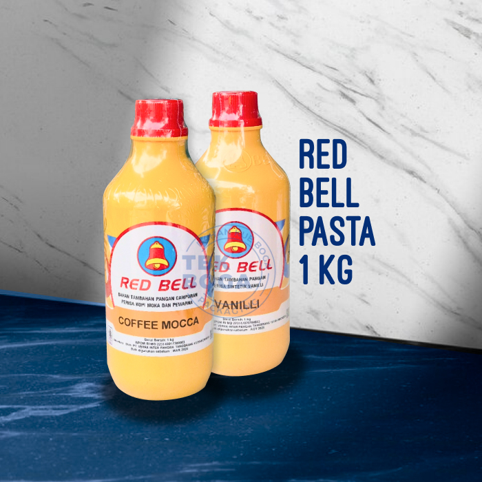 Red Bell Pasta 1 Kg ( Red Velvet, Taro, Blackforest, Pandan, Vanili, Coffee Moka ) Perisa Pewarna