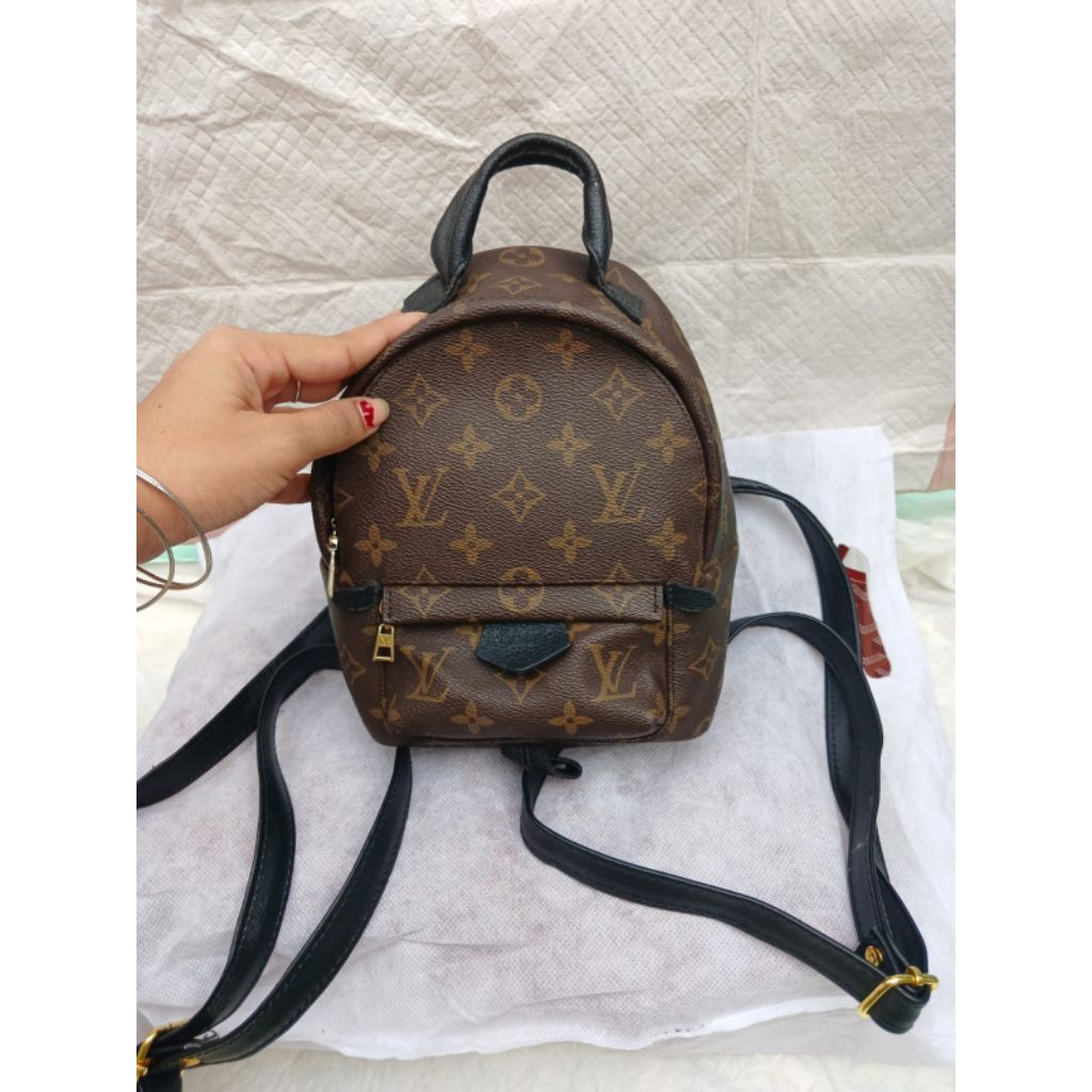 (PRELOVED) LV Palmspring Mini Ransel / Ransel Mini Wanita Elpong Ransel Mini Cakep Size 21x16 cm