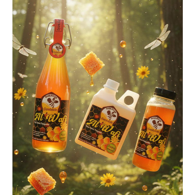 Madu Al Wafi 500 ml| Madu Sumbawa | Madu Lebah Hutan Sumbawa | Madu Asli Sumbawa