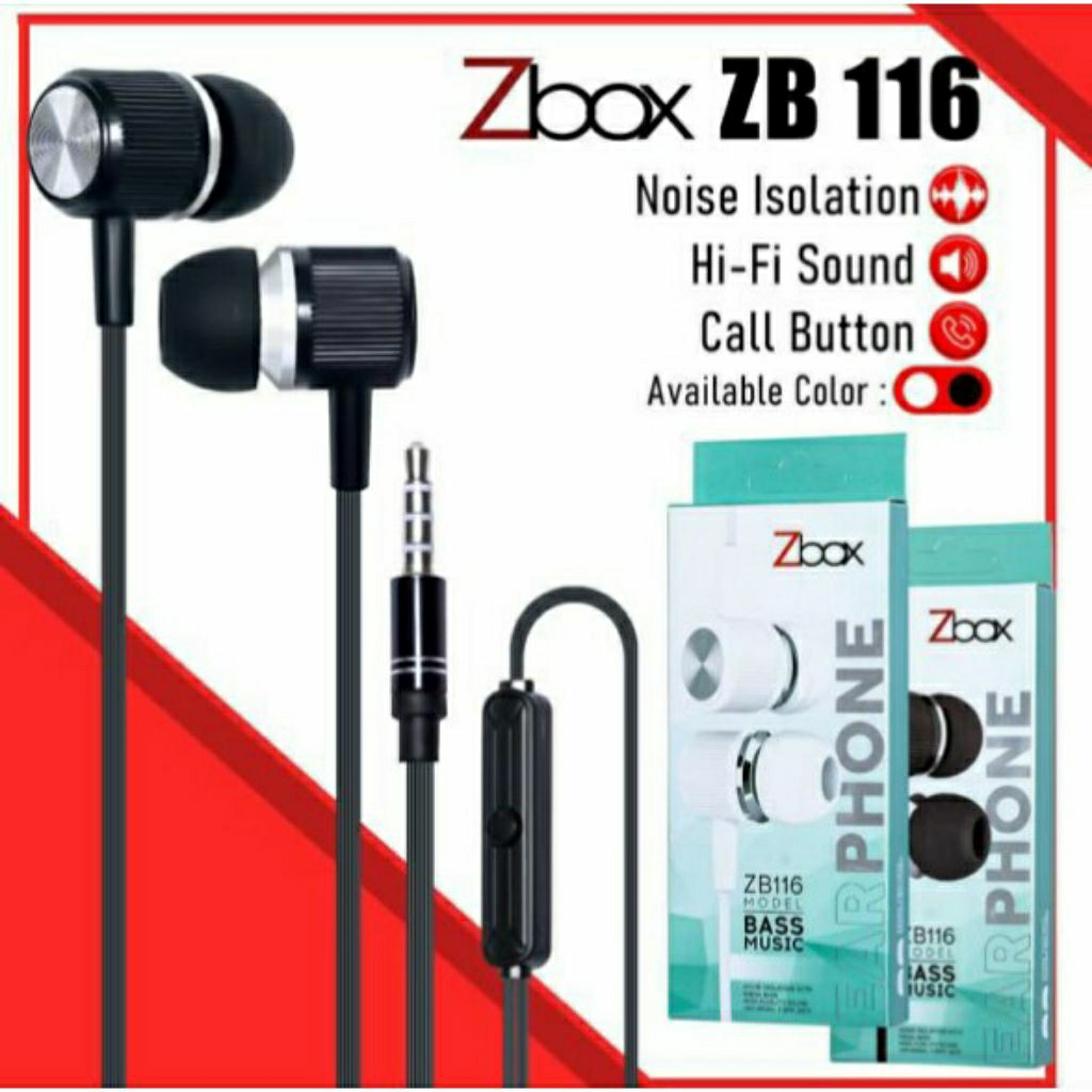 Zbox ZB116 Wired Earphone