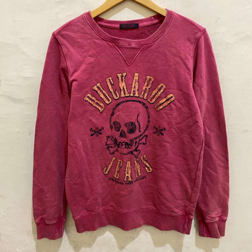Vintage Buckaroo skull art crewneck sweatshirt original second Bekas murah. Jual crewneck vintage Bu