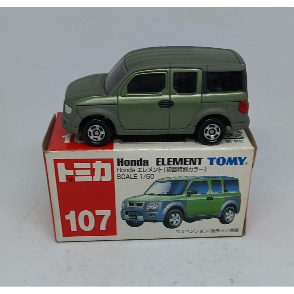 tomica honda element green 107 tomy biru diecast (t)