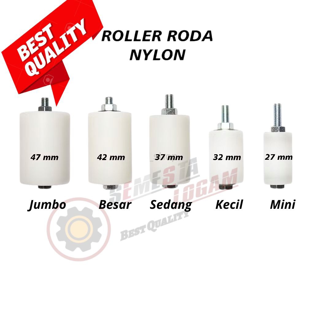 Roller nilon, Roller pagar nilon, Roda roller nilon