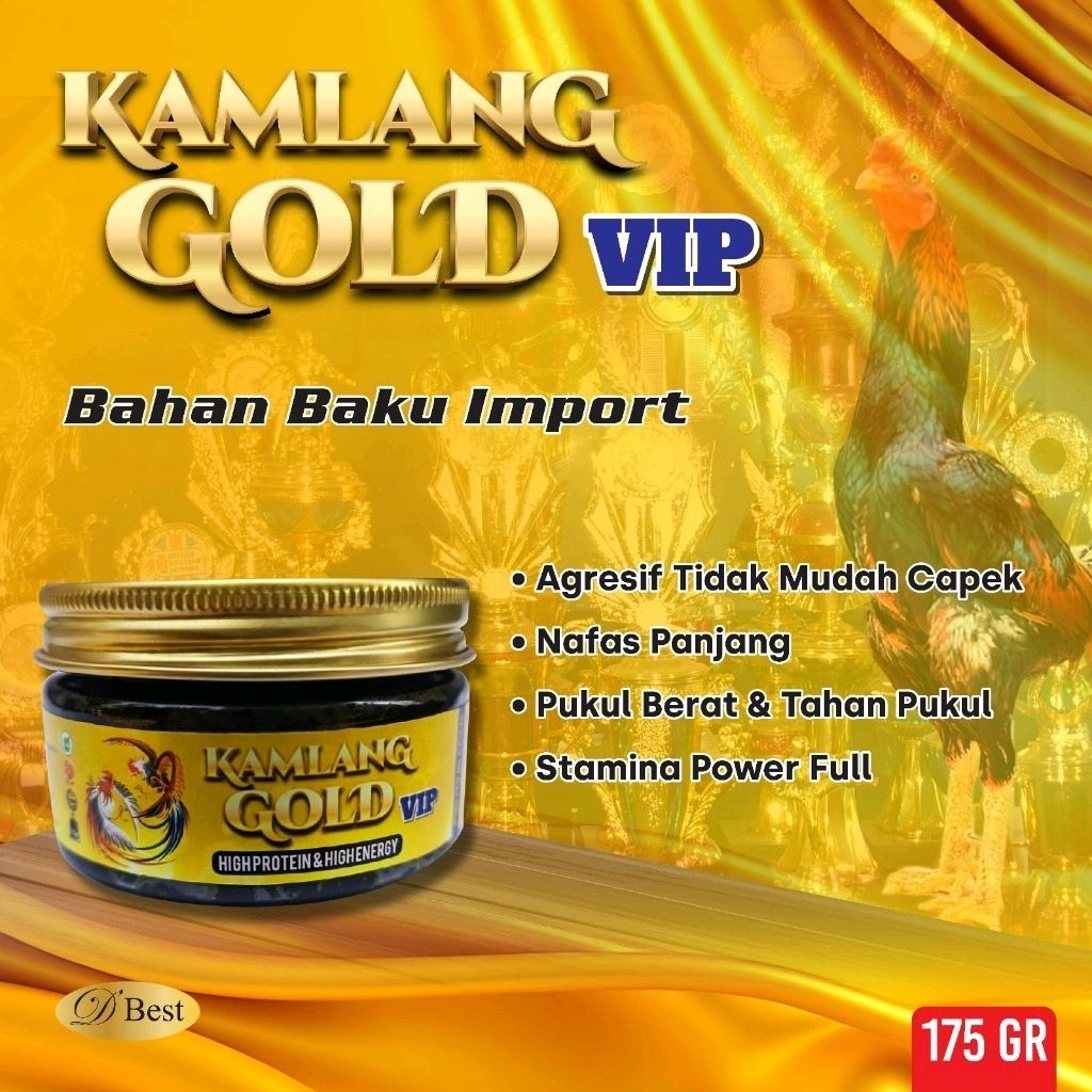 0KAMLANG GOLD VIP BEST 175gr KAMLANG AYAM IMPORT THAILAND JAMU AYAM LAGA ORI