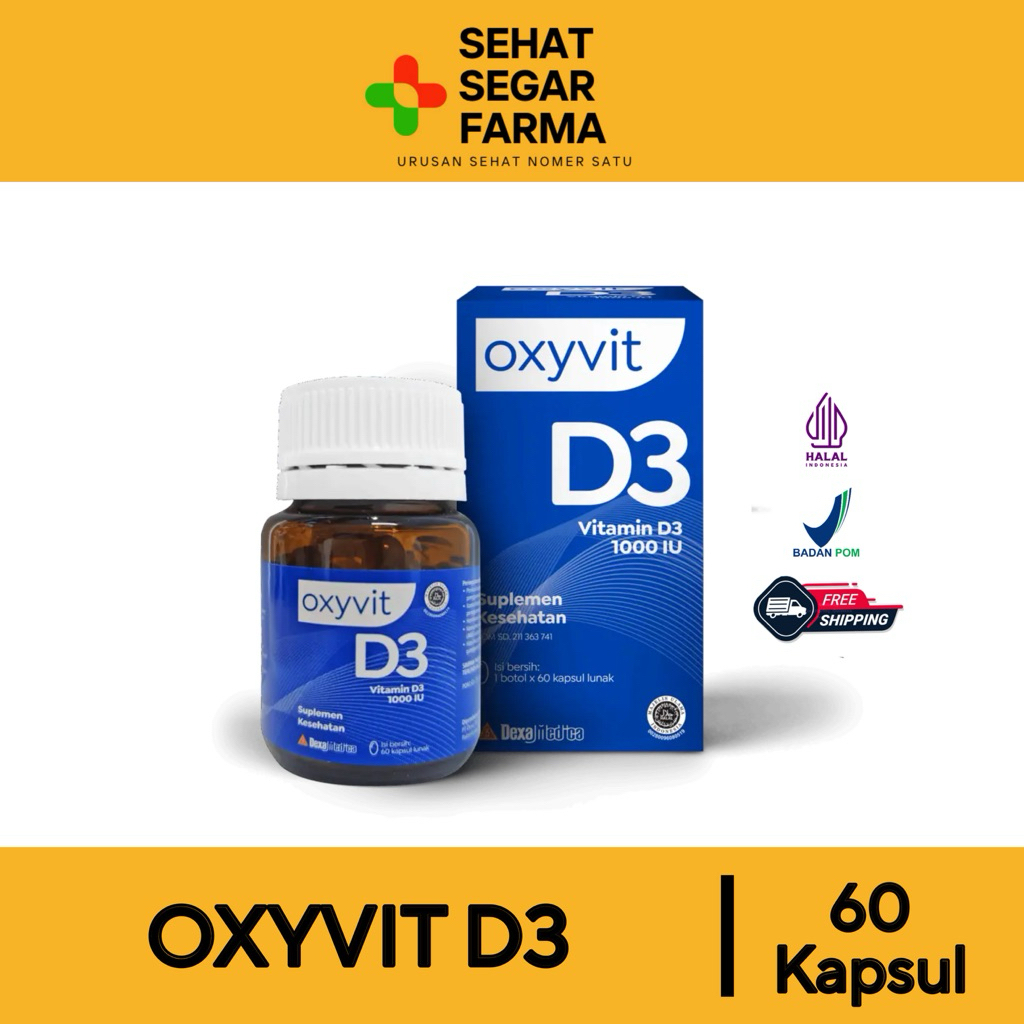 Oxyvit D3 60 Kapsul - Vitamin D3 1000 IU