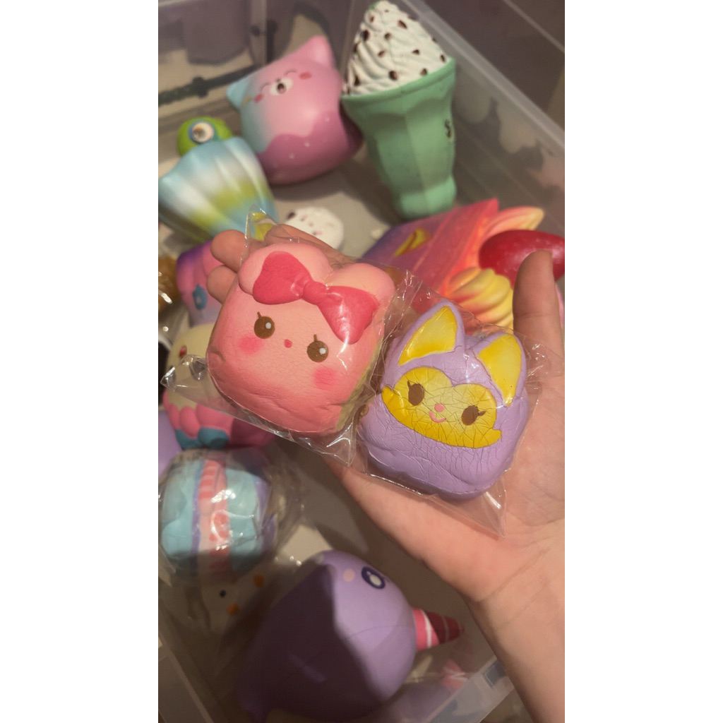 Ibloom share bread foxy and angel bunny squishy