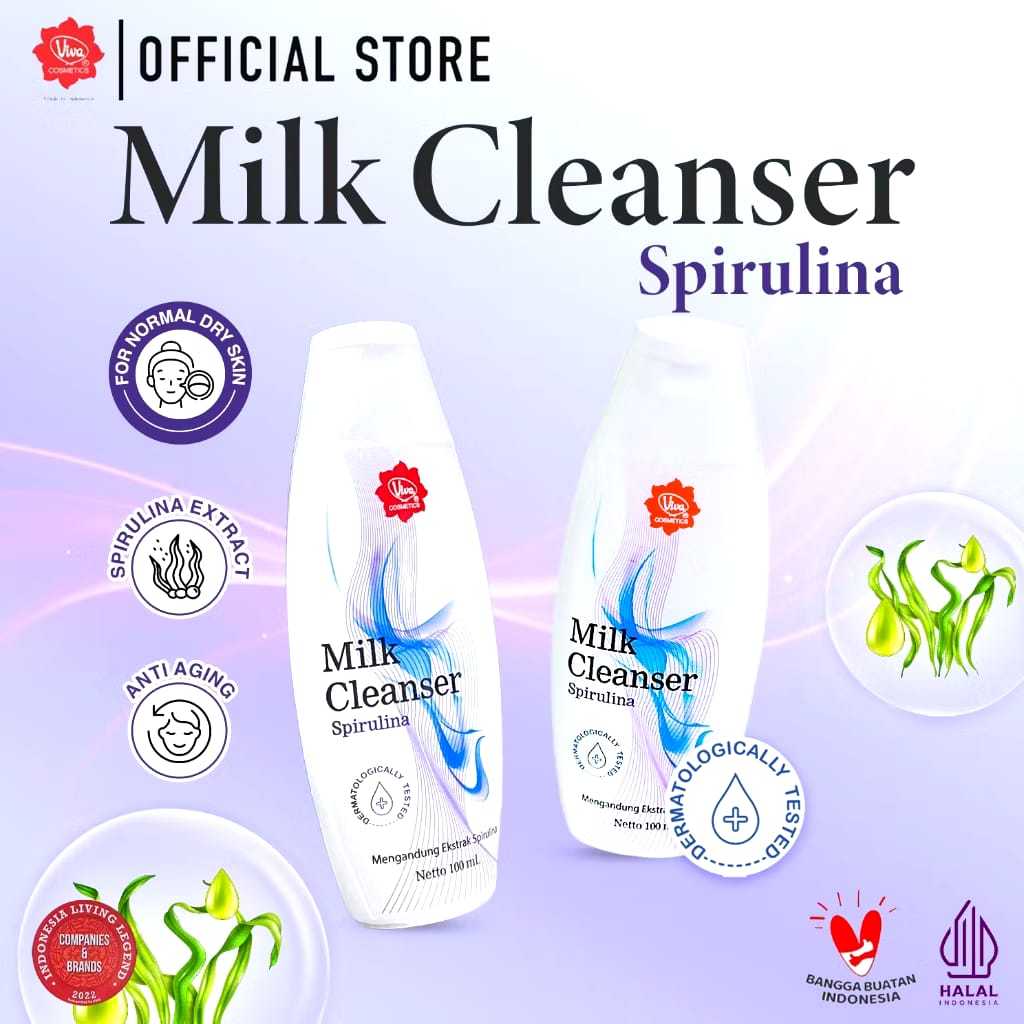 Viva Milk Cleanser Spirulina (for Normal & Dry Skin) - 100 ml