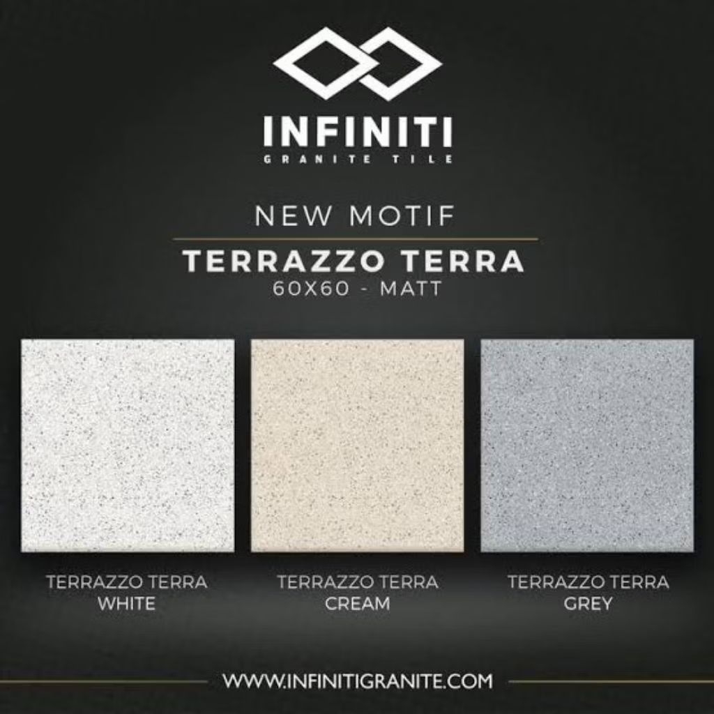 granit lantai/dinding 60x60 terrazo terra series carfot unpolish/doff/matte by infiniti