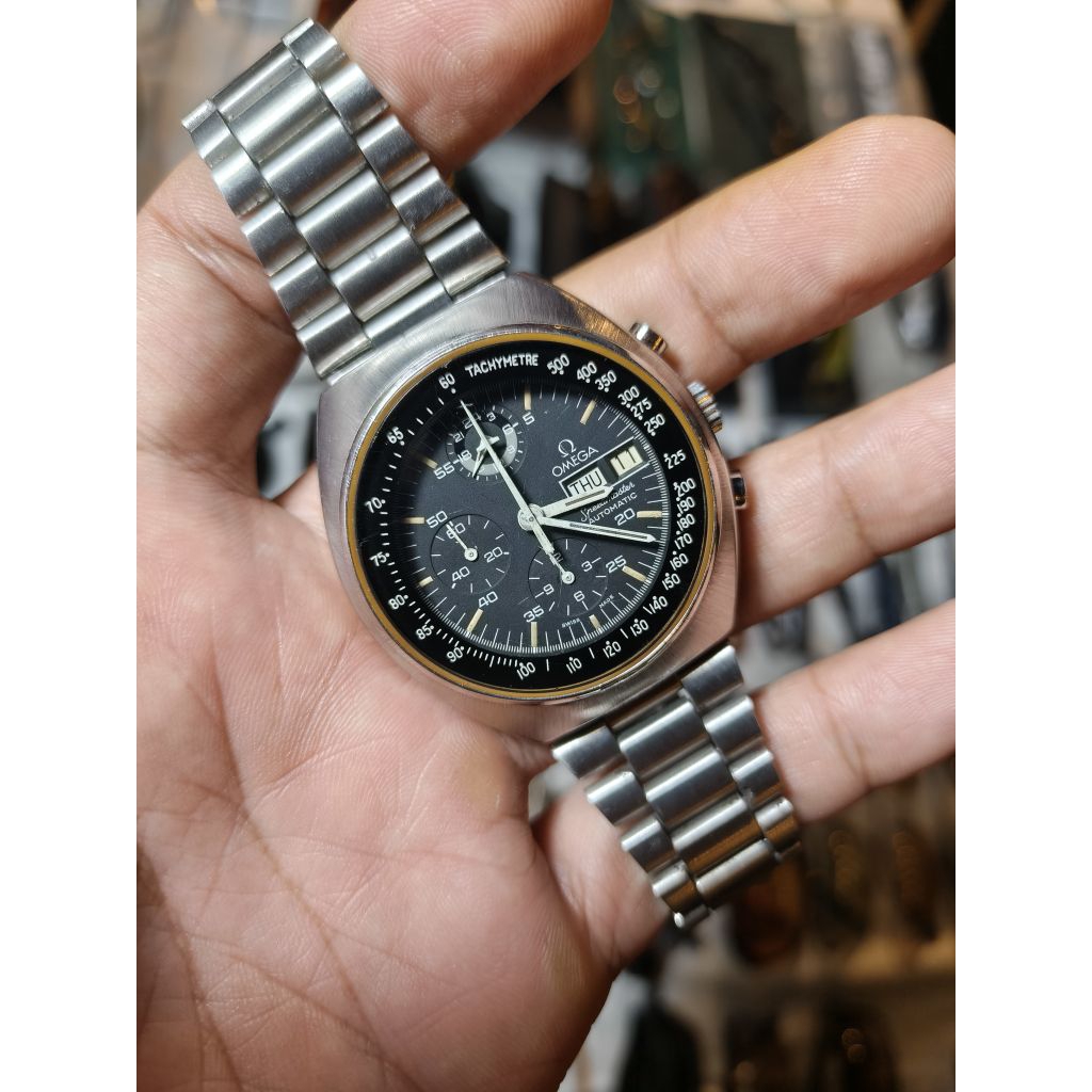 jam tangan omega speedmaster mark 4.5 chronograph automatic original swiss made vintage rare langka